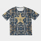 Monumental Tee - blue/tan