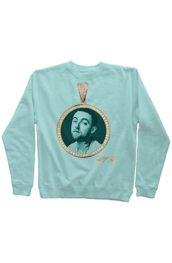 V.V.S. Pendant Crewneck -mint