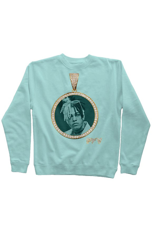 V.V.S. Pendant Crewneck -mint