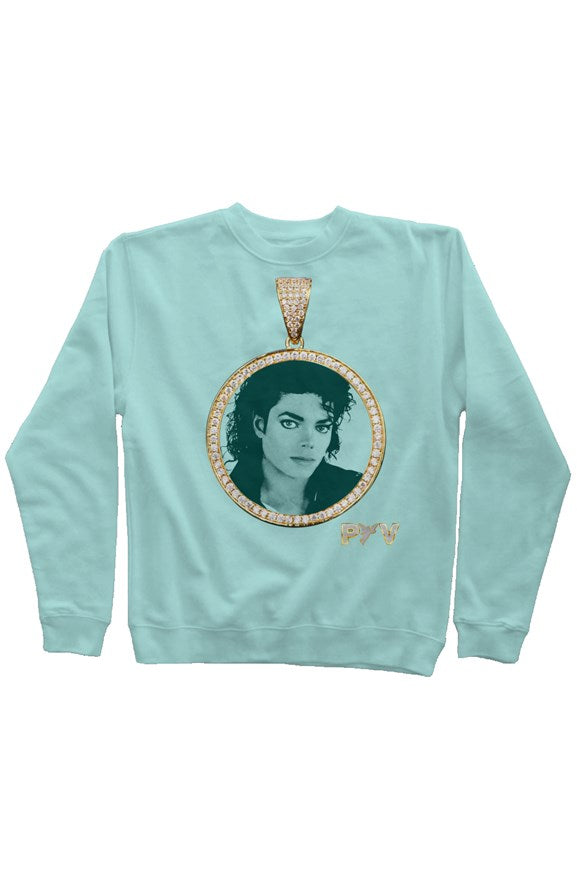 V.V.S. Pendant Crewneck -mint