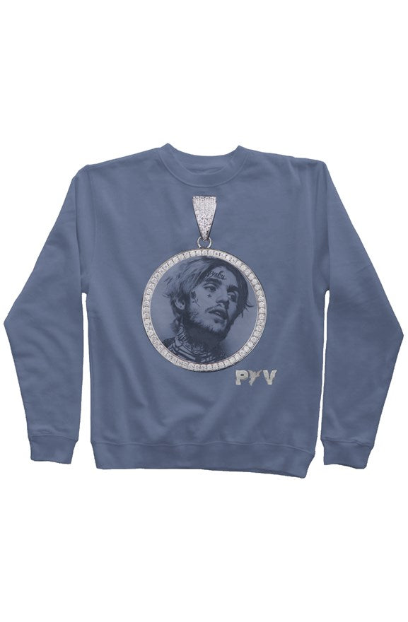 V.V.S. Pendant Crewneck  - blue