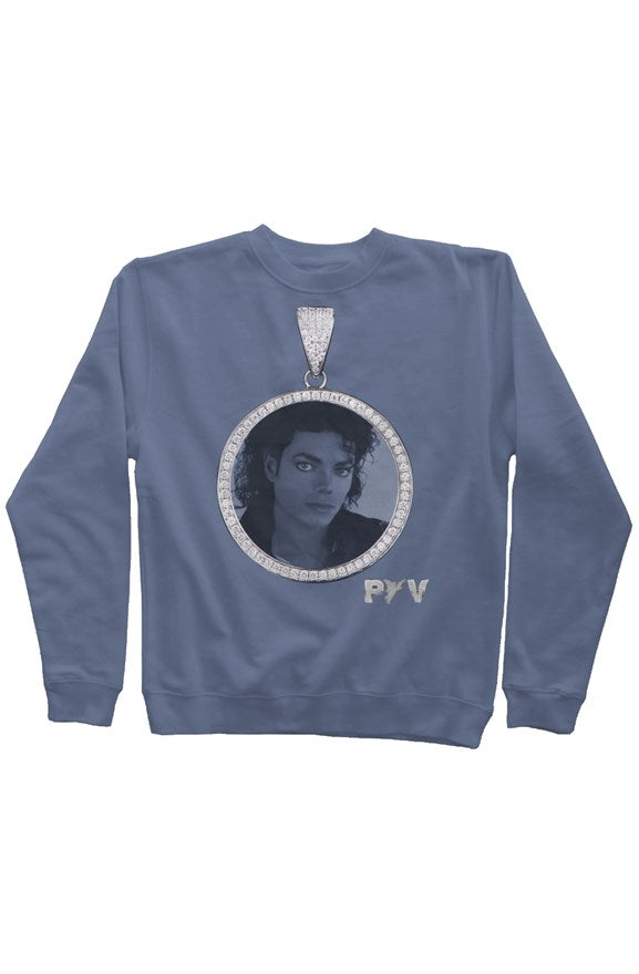 V.V.S. Pendant Crewneck  - blue