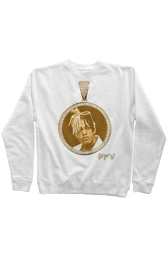 VVS Pendant Crewneck XXX TENTACION- white/gold