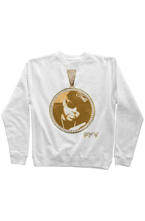 V.V.S. Pendant Crewneck - white