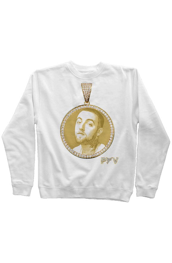 V.V.S. Pendant Crewneck - white