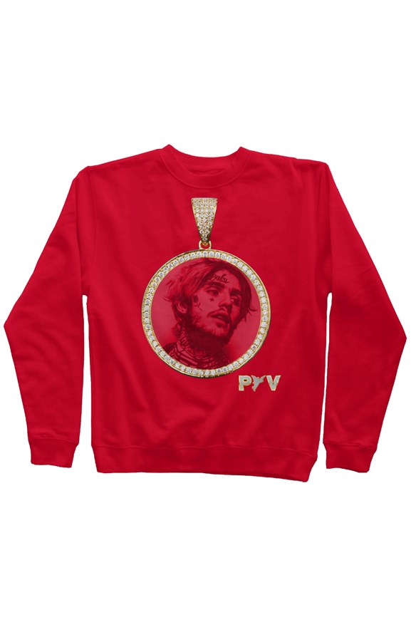 VVS Pendant Crewneck LIL PEEP- red/gold