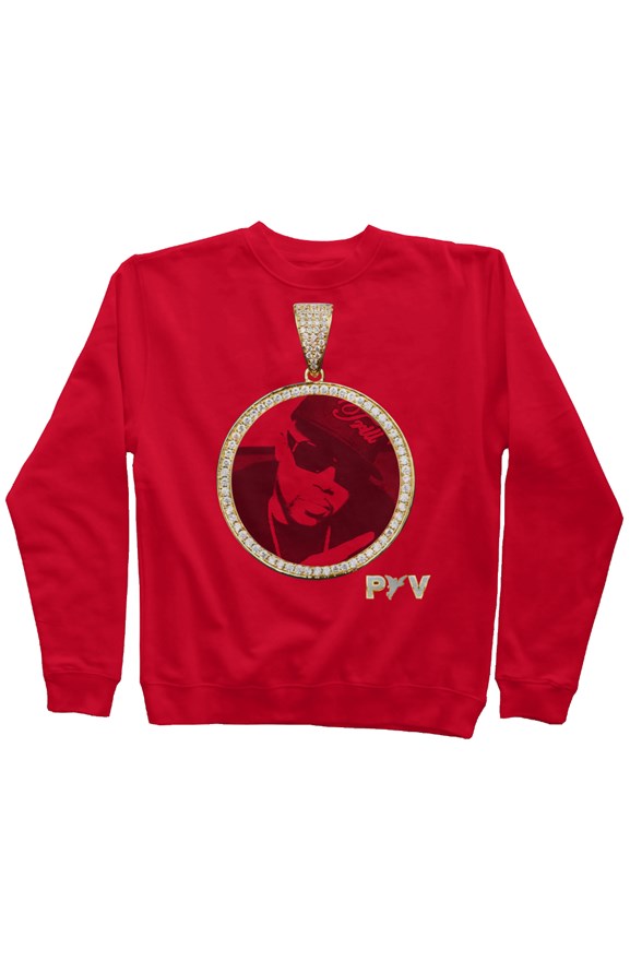 V.V.S. Pendant Crewneck - red