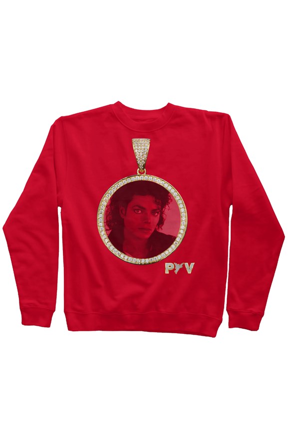 V.V.S. Pendant Crewneck - red