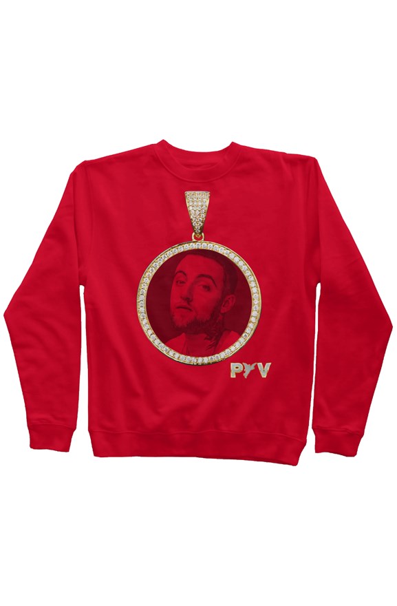 V.V.S. Pendant Crewneck - red