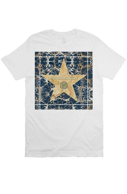 Monumental Star Tee Whitney Houston- blue/tan