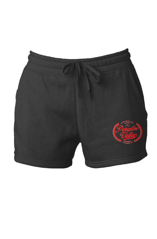 Authentic Logo Wash Shorts- black/red