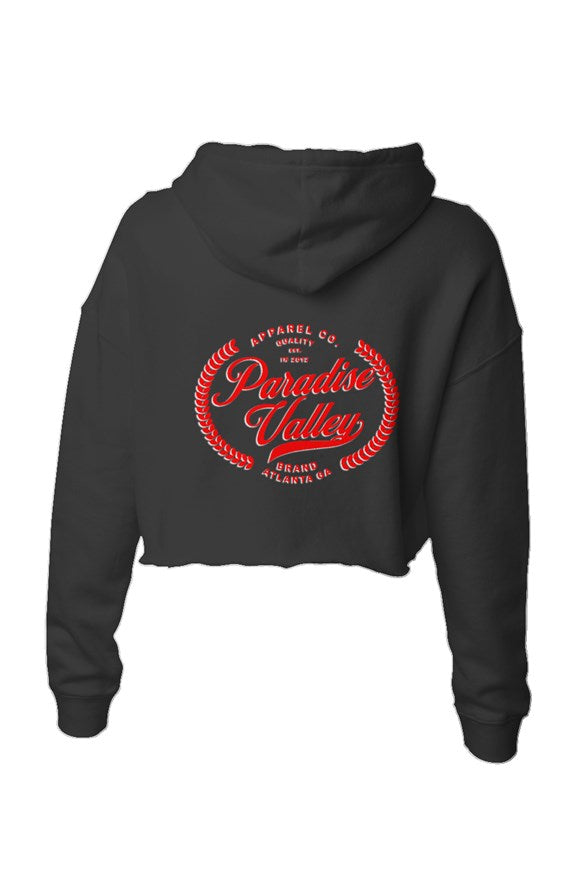 Super Badd Crop Hoodie- black/red