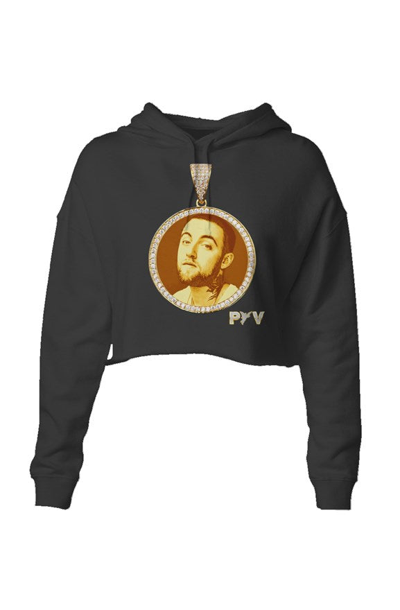 V.V.S. Pendant Crop Hoodie MACK MILLER - black