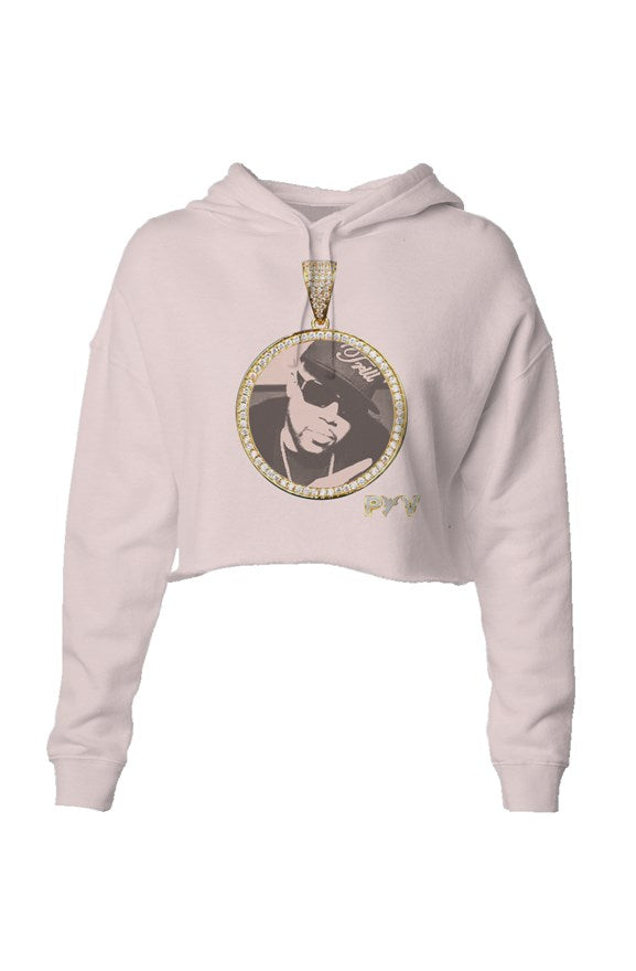 V.V.S. Pendant Crop Hoodie - blush