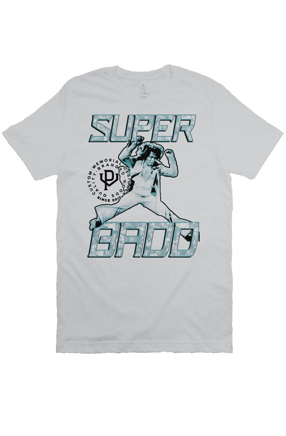 Super Badd Tee- silver/misty blue