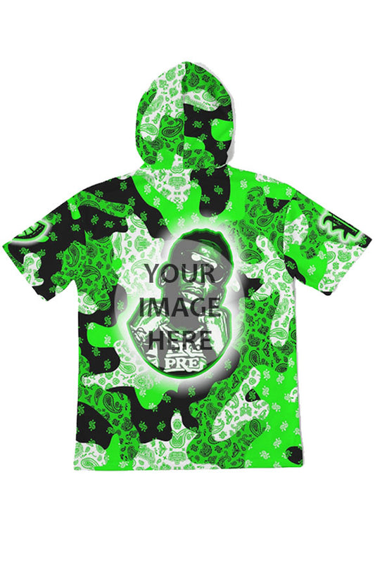 Camo Flag SS Hoodie - green (custom)