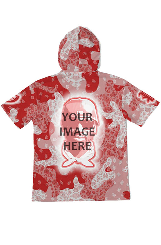 Camo Flag SS Hoodie - pink (custom)