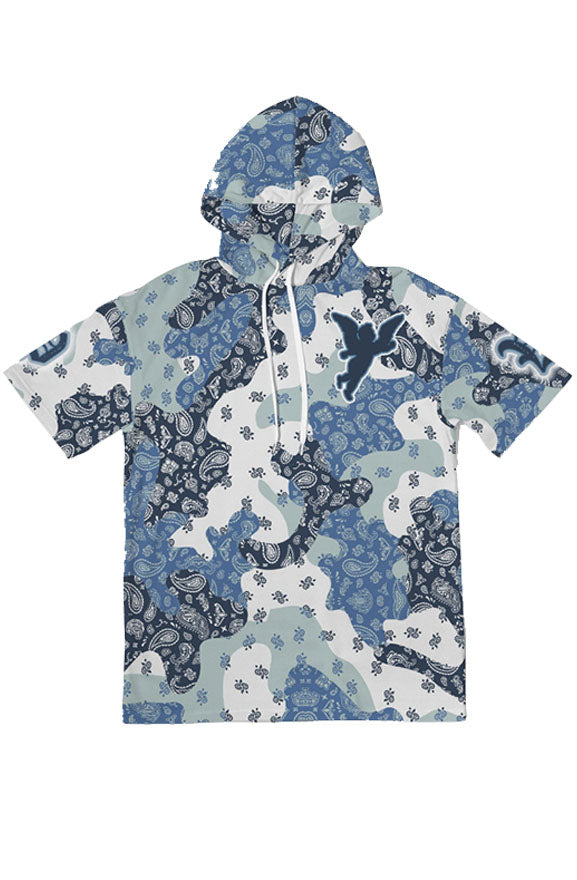 Camo Flag SS Hoodie - blue