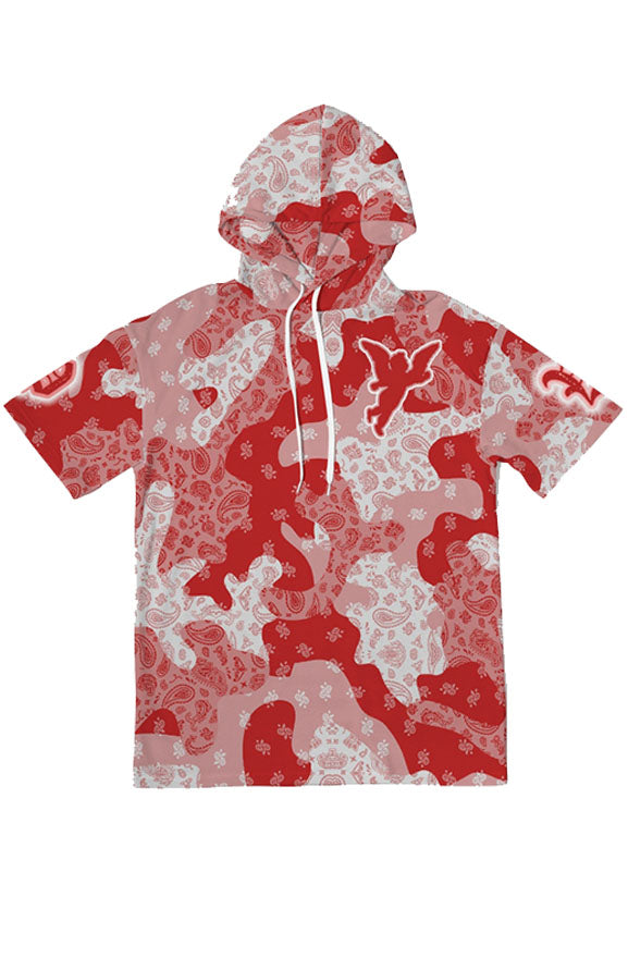 Camo Flag SS Hoodie - pink (custom)