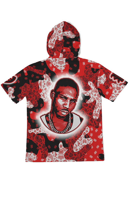 Camo Flag SS Hoodie - red