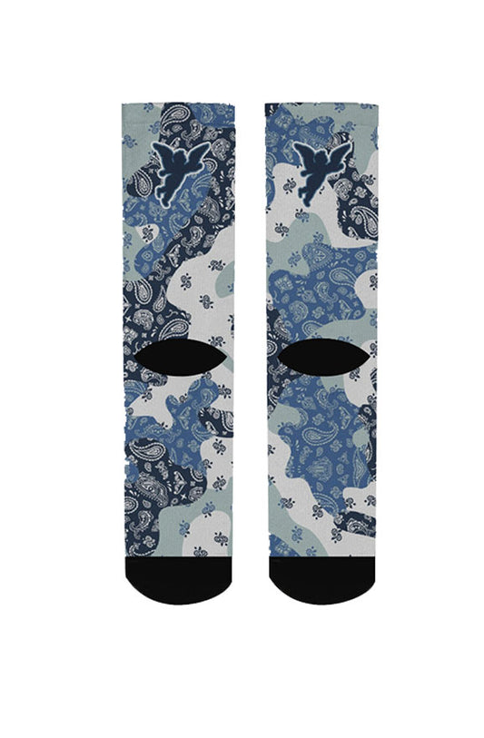 Camo Flag Socks - blue