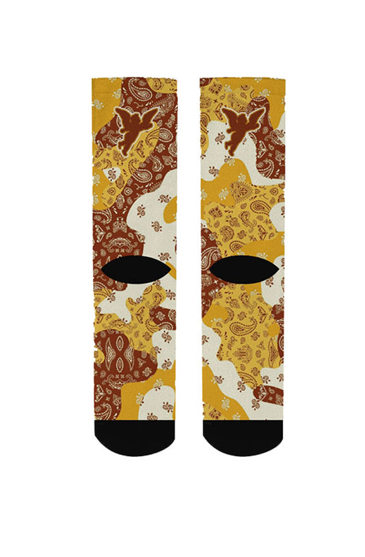 Camo Flag Socks - brown