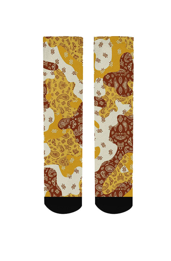 Camo Flag Socks - brown