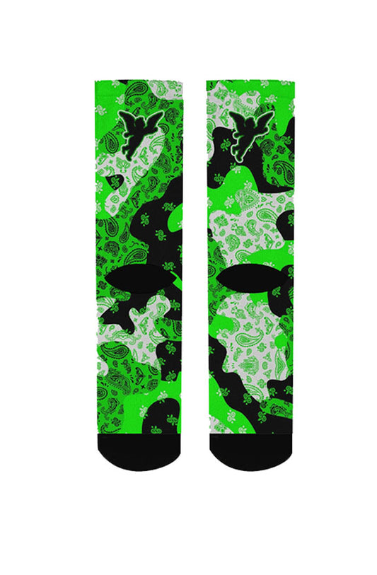 Camo Flag Socks - green