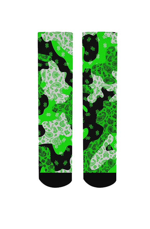 Camo Flag Socks - green