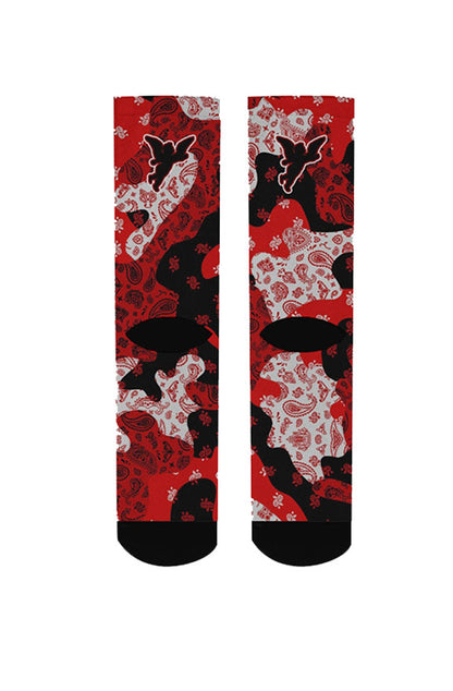 Camo Flag Socks - red