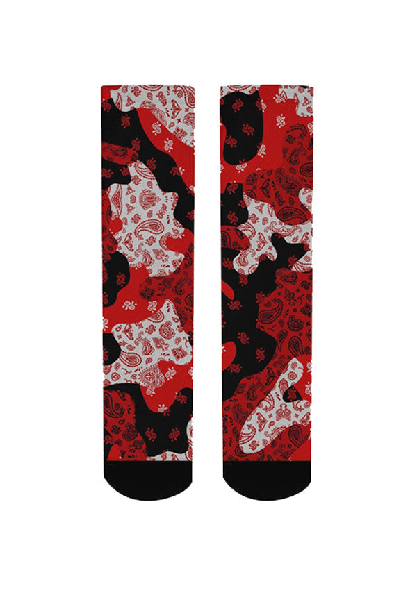 Camo Flag Socks - red