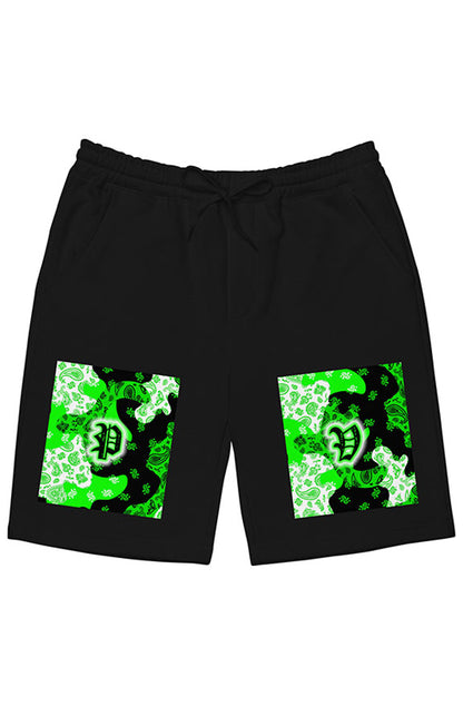 Camo Flag Fleece Shorts - green