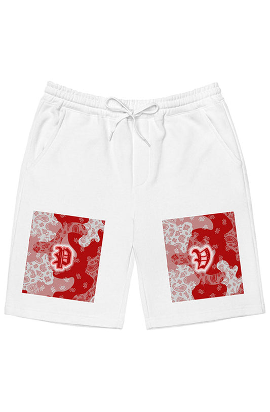 Camo Flag Fleece Shorts - pink