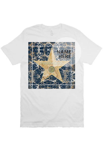 Monumental Star Tee - blue/tan (custom)