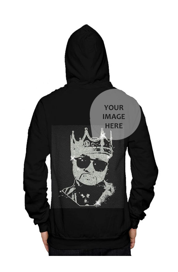 V.V.S. Crushed Ice Hoodie - white diamonds (custom)