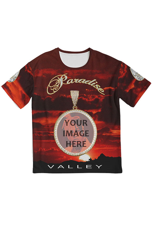 V.V.S. Horizon Tee - red clouds (custom)