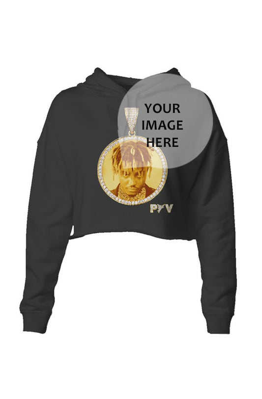 V.V.S. Pendant Crop Hoodie - black (custom)