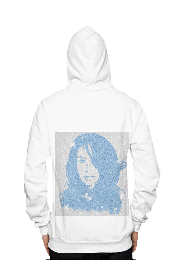 V.V.S. Crushed Ice Hoodie - blue diamonds