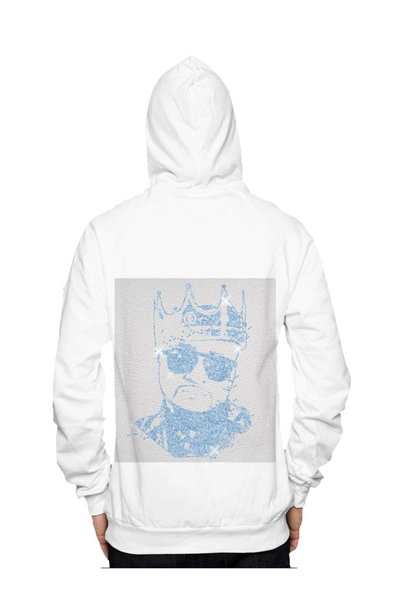 V.V.S. Crushed Ice Hoodie - blue diamonds