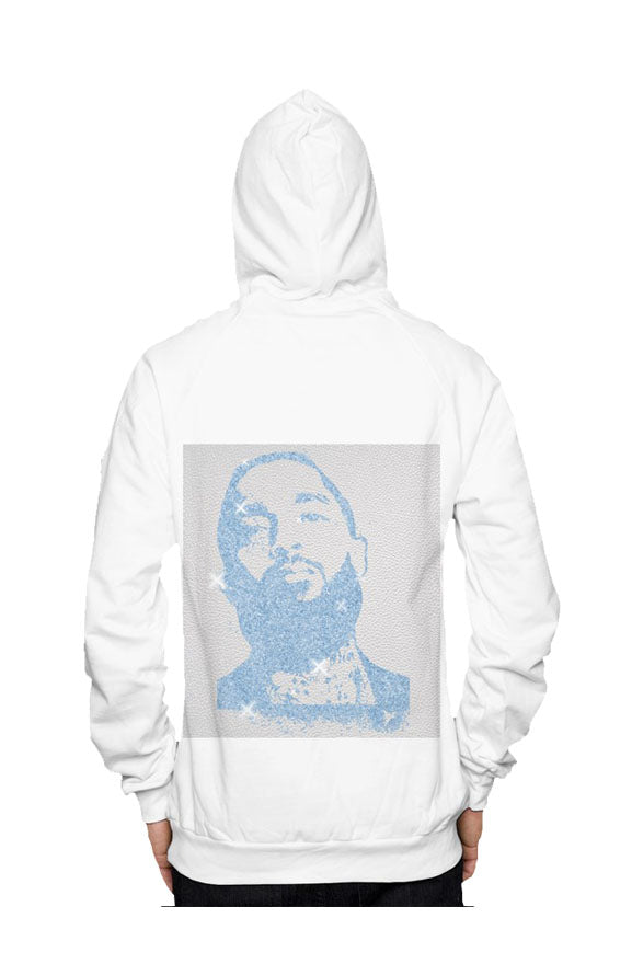 V.V.S. Crushed Ice Hoodie - blue diamonds