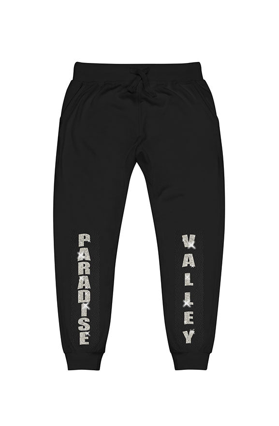 V.V.S. Crushed Ice Fleece Sweatpants - white diamonds