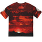 V.V.S. Horizon Tee - red clouds