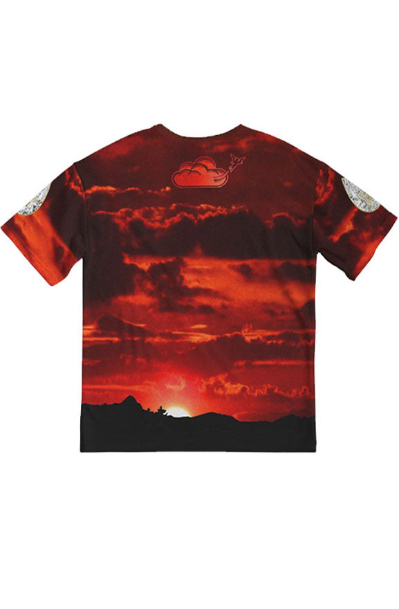 V.V.S. Horizon Tee - red clouds