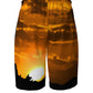 V.V.S. Horizon Board Shorts - gold clouds