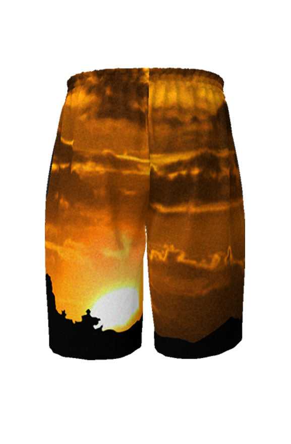 V.V.S. Horizon Board Shorts - gold clouds