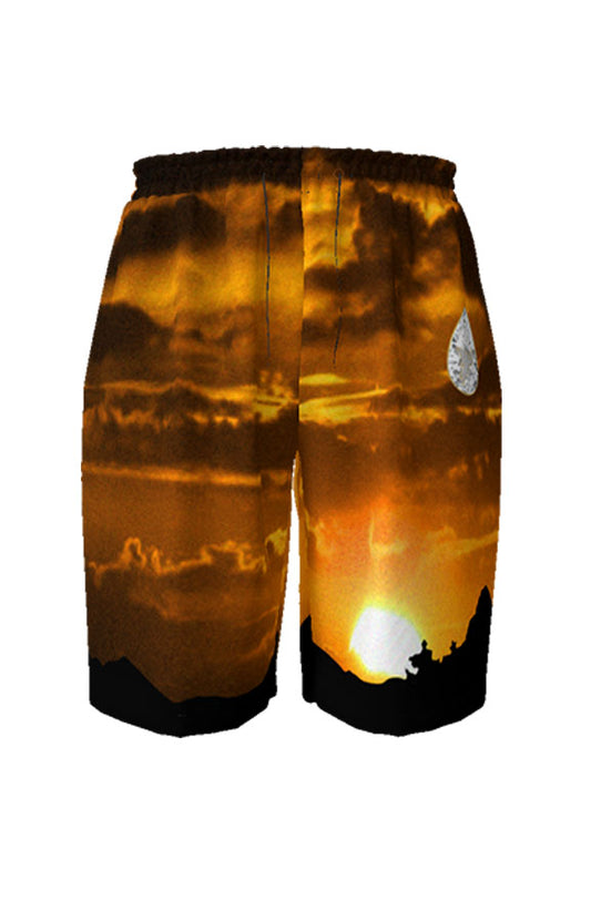 V.V.S. Horizon Board Shorts - gold clouds