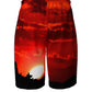 V.V.S. Horizon Board Shorts - red clouds