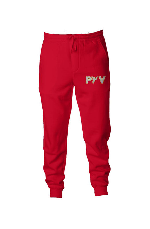 V.V.S. Pendant Joggers - red