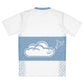 V.V.S. Pendant Strip Tee - misty blue