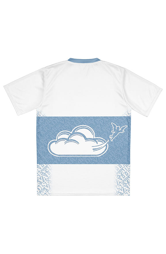 V.V.S. Pendant Strip Tee - misty blue